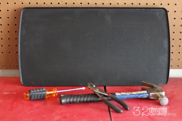 Custom Chalkboard Sign and tools.