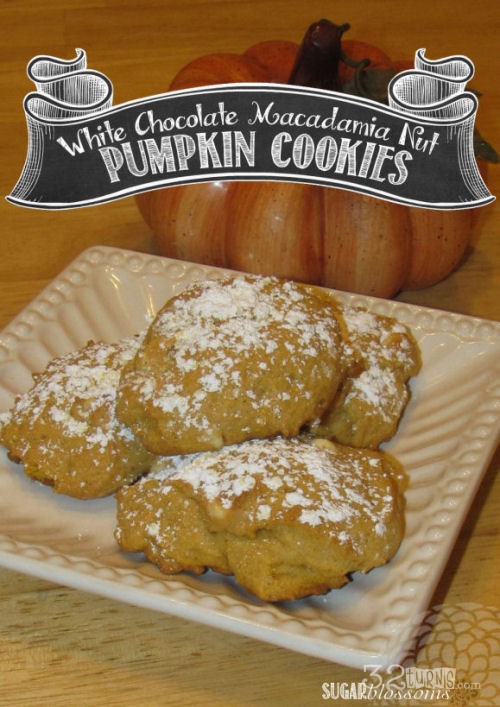 White Chocolate Macadamia Nut Pumpkin Cookies