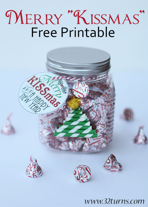 Merry Kissmas Free Printable