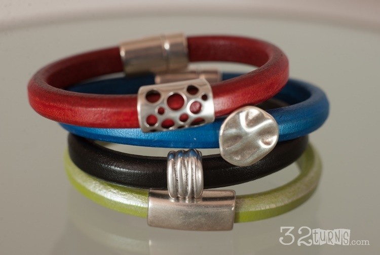 Susan Dubow triple leather wrap bracelet 32turns