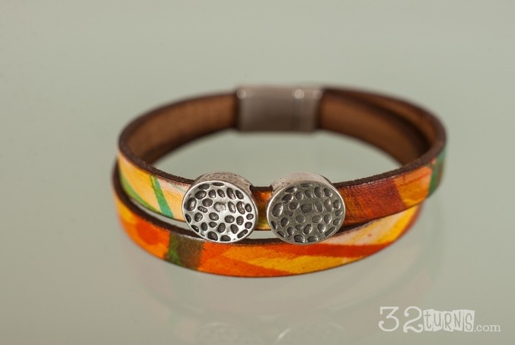 Susan Dubow triple leather wrap bracelet 32turns